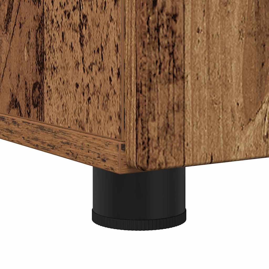 Bathroom Furniture Set with Door 3 pcs Old wood 61 x 35 x 64 cm