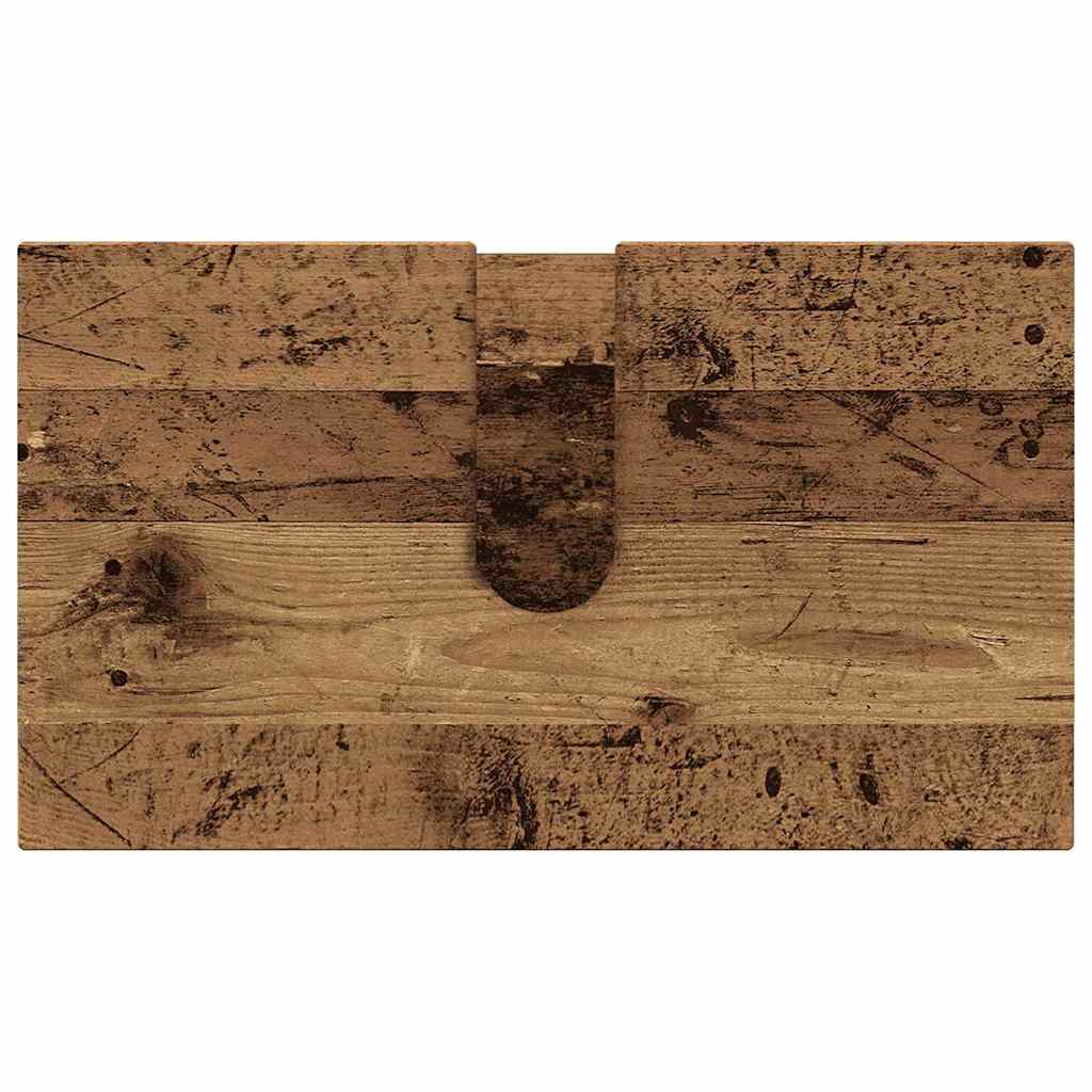 Bathroom Furniture Set with Door 3 pcs Old wood 61 x 35 x 64 cm