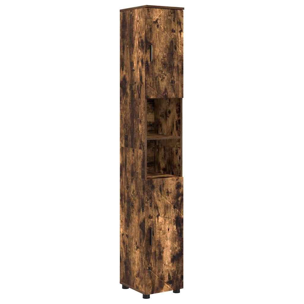 Bathroom Furniture Set 4 pcs Smoked oak 61 x 35 x 64 cm