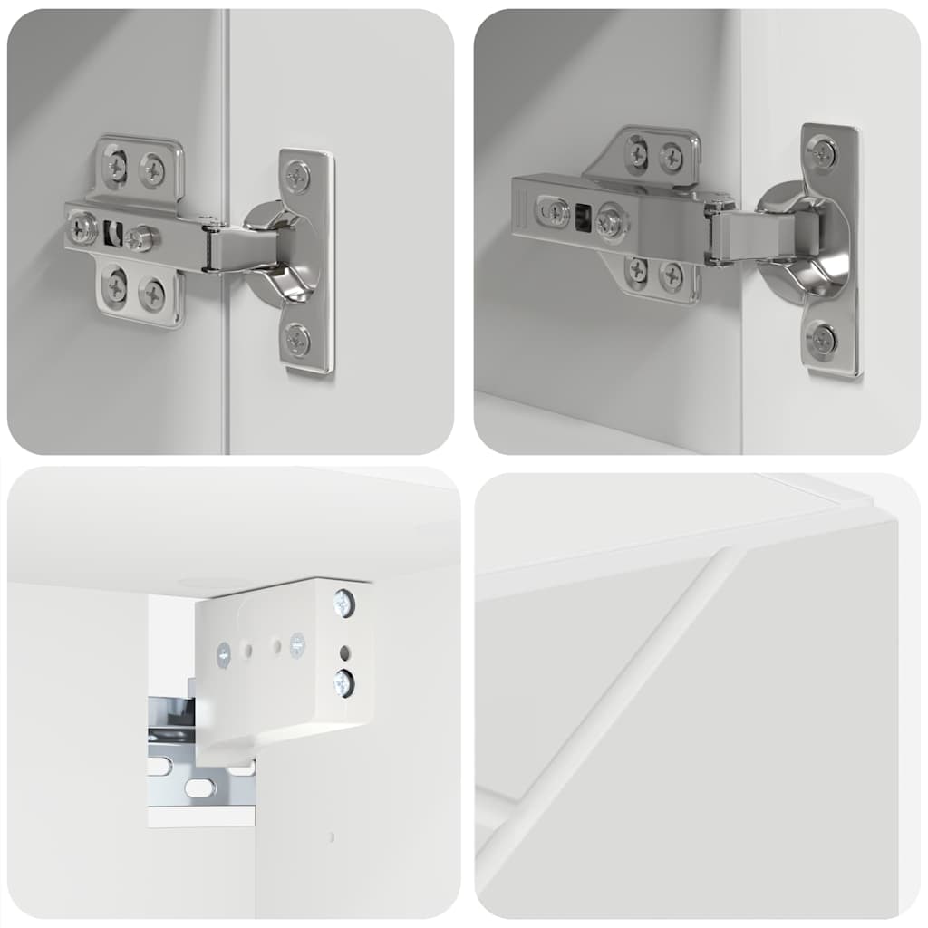 Bathroom Furniture Set with Drawer 4 pcs White 61 x 35 x 64 cm