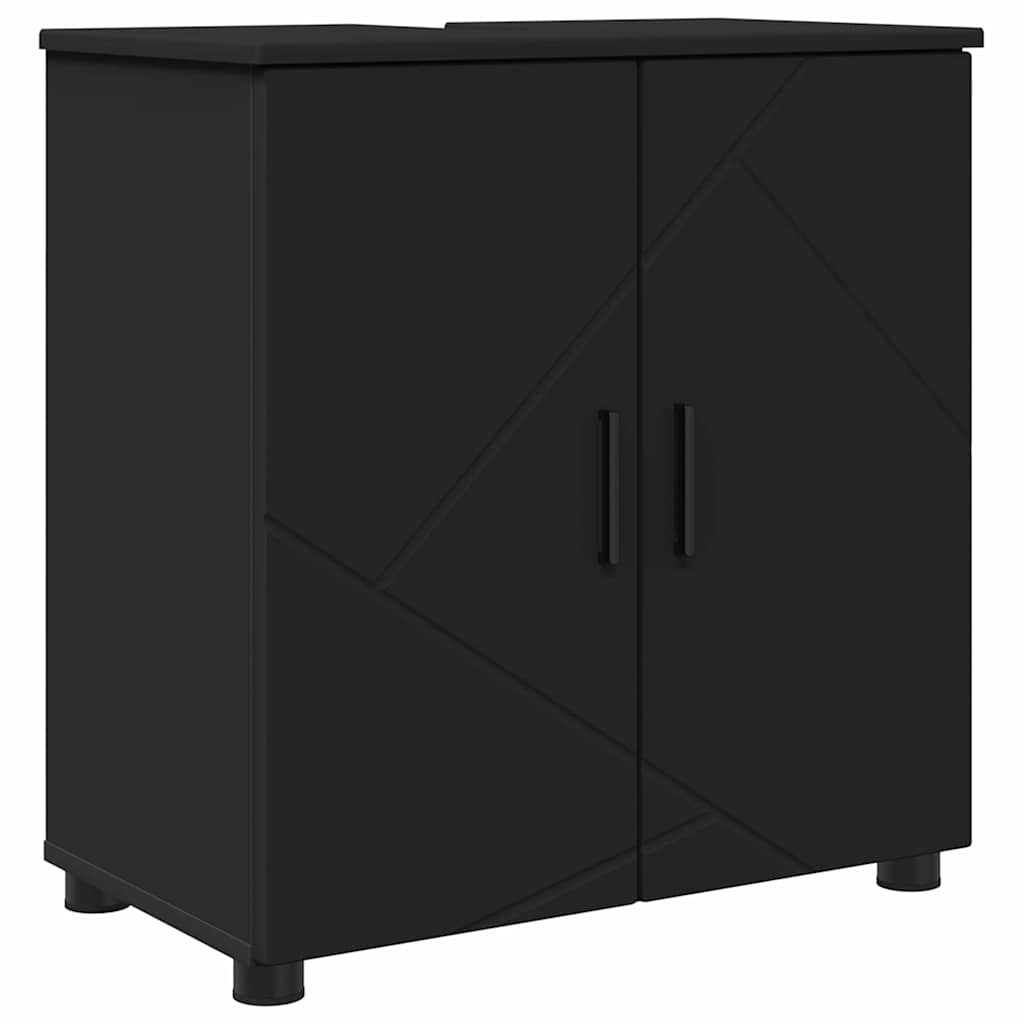 Bathroom Furniture Set with Drawer 4 pcs Black 61 x 35 x 64 cm
