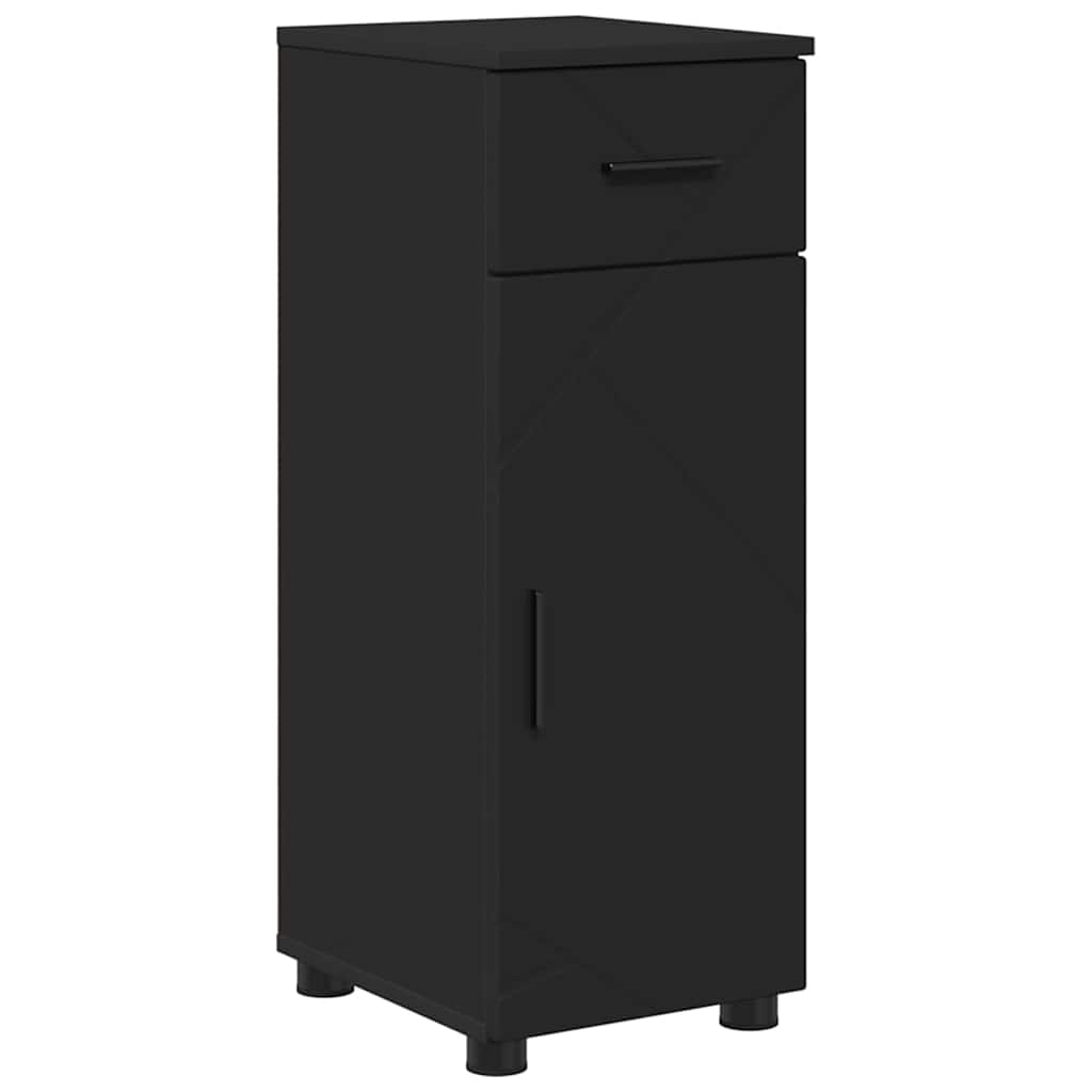 Bathroom Furniture Set with Drawer 4 pcs Black 61 x 35 x 64 cm