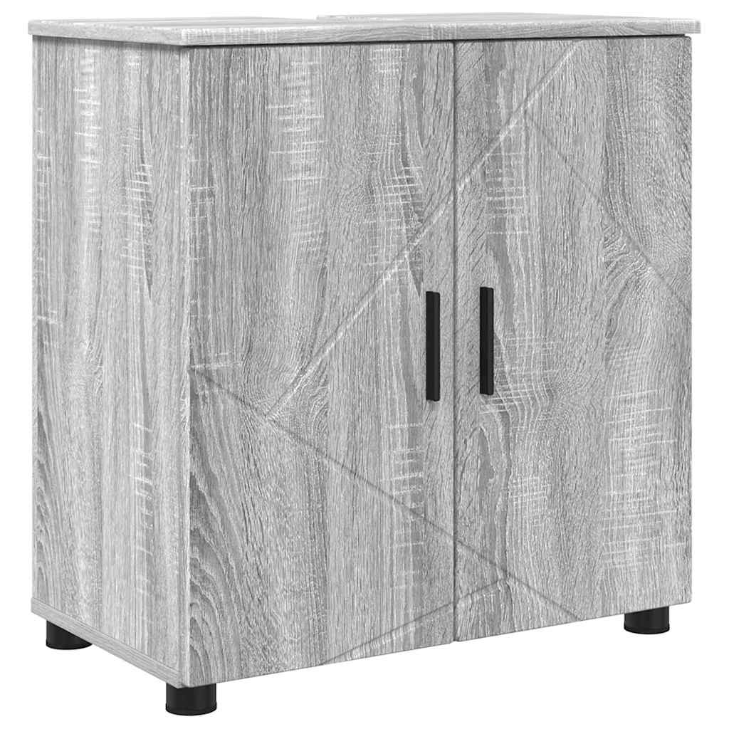 Bathroom Furniture Set 4 pcs Grey sonoma 61 x 35 x 64 cm
