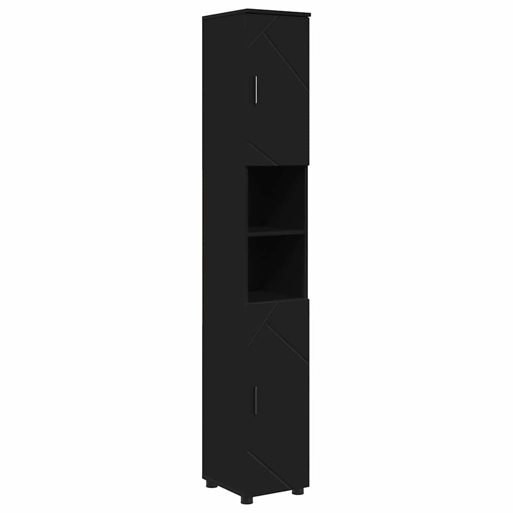 Bathroom Furniture Set with Drawer 5 pcs Black 61 x 35 x 64 cm