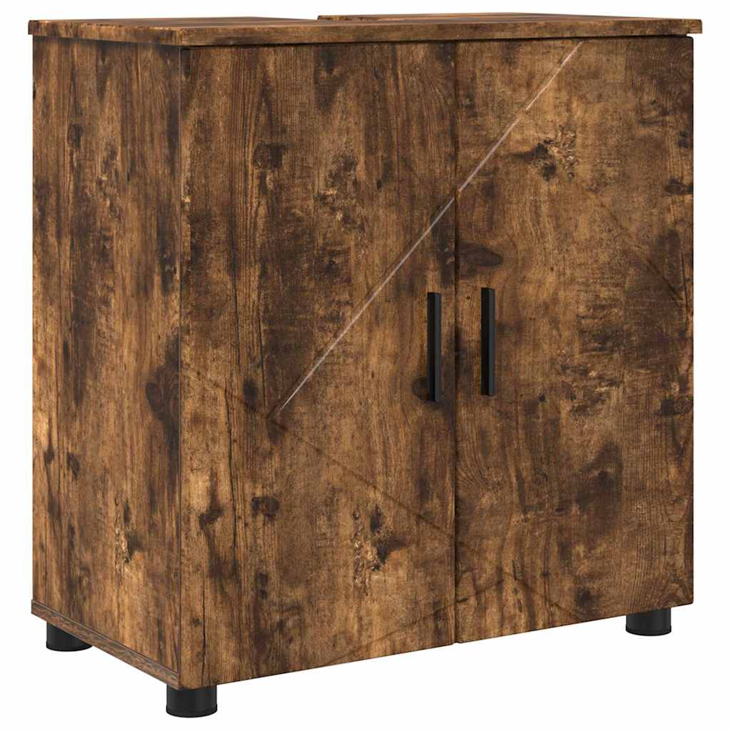 Bathroom Furniture Set 5 pcs Smoked oak 61 x 35 x 64 cm