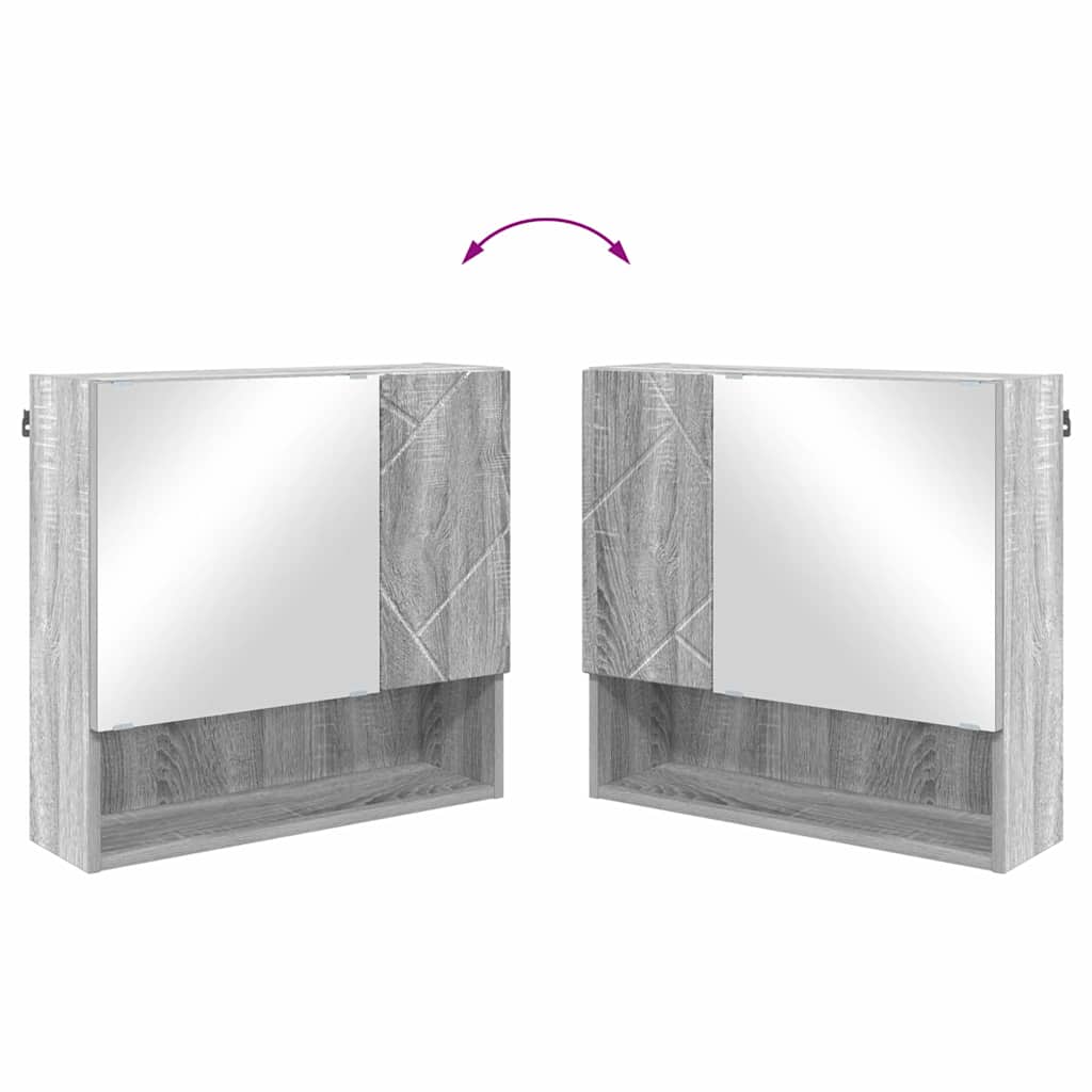 Bathroom Furniture Set 4 pcs Grey sonoma 61 x 35 x 64 cm