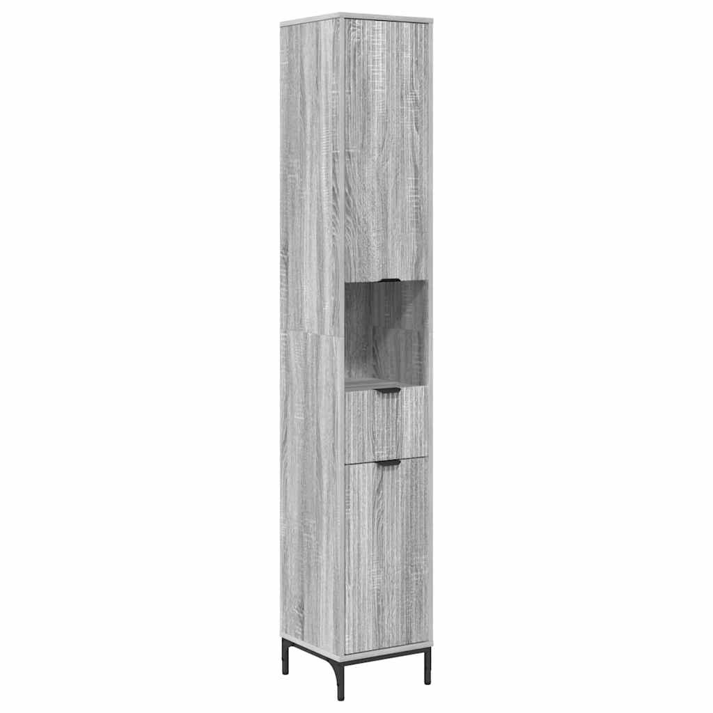 Bathroom Furniture Set Grey Sonoma Engineered wood, Metal