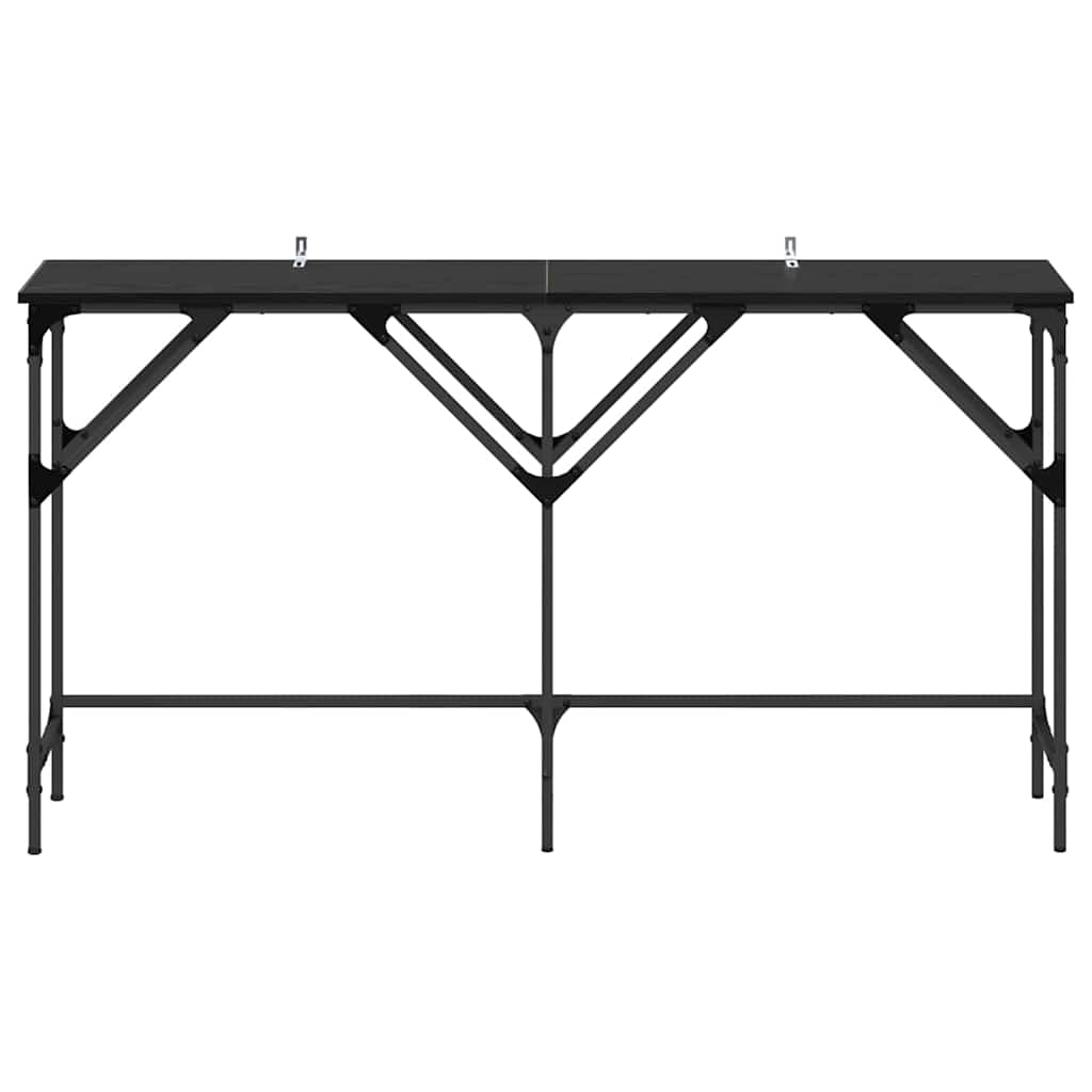 Console Table Black oak 140 x 29 x 75 cm Engineered wood