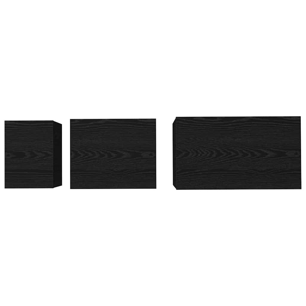 Nesting Coffee Table 3 pcs Black oak 60 x 35 x 56 cm