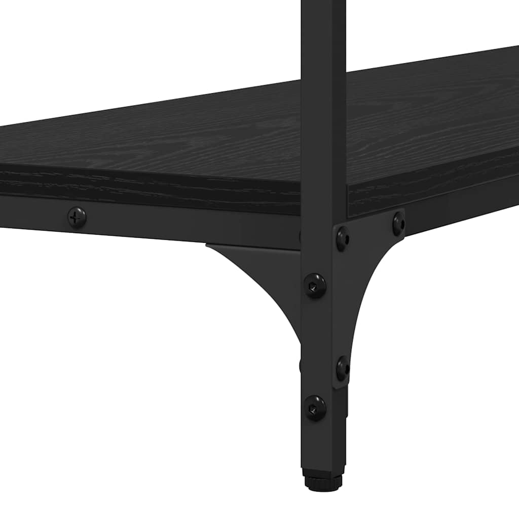 Console Table Black oak 100 x 30 x 75 cm Engineered wood