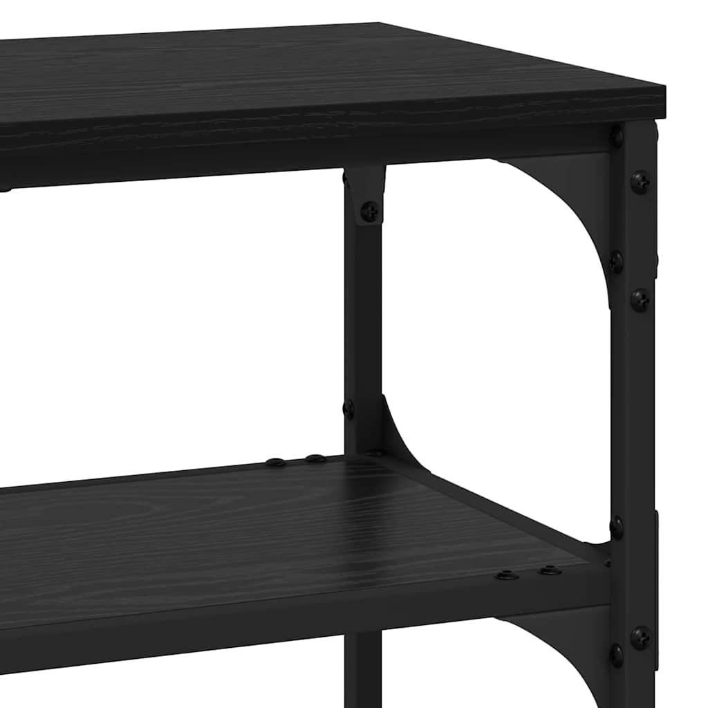 Console Table Black oak 100 x 30 x 75 cm Engineered wood