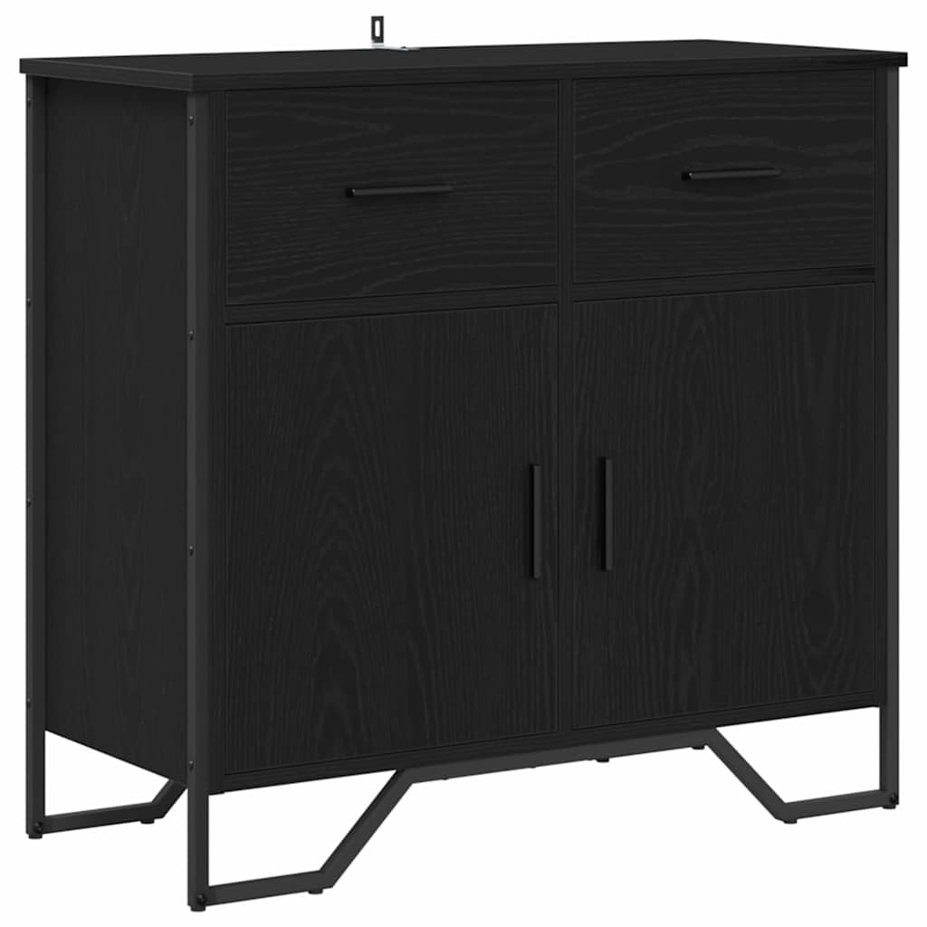 Sideboard Black oak 79.5 x 35.5 x 74.5 cm Engineered wood