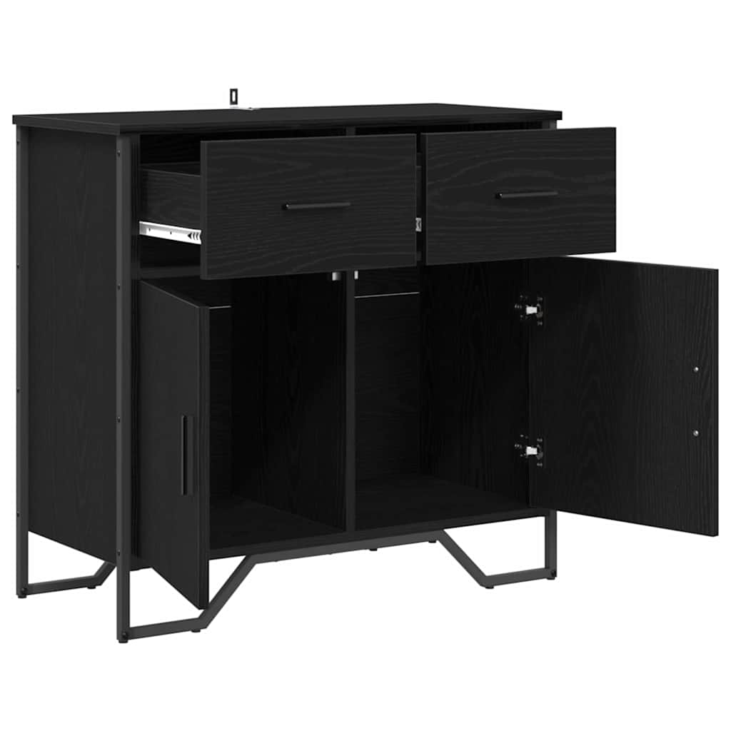Sideboard Black oak 79.5 x 35.5 x 74.5 cm Engineered wood