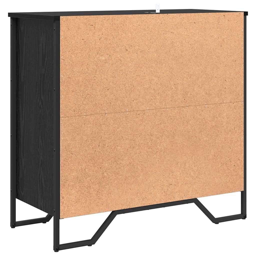 Sideboard Black oak 79.5 x 35.5 x 74.5 cm Engineered wood