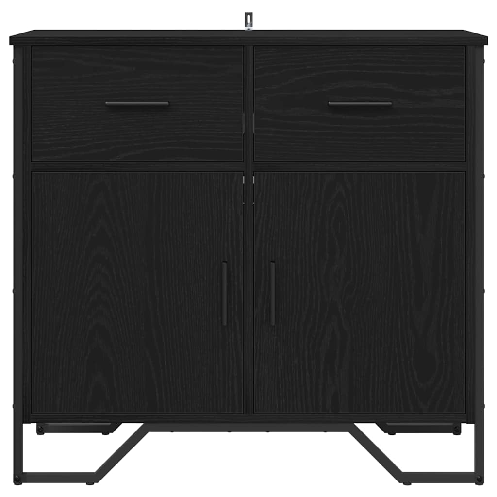 Sideboard Black oak 79.5 x 35.5 x 74.5 cm Engineered wood