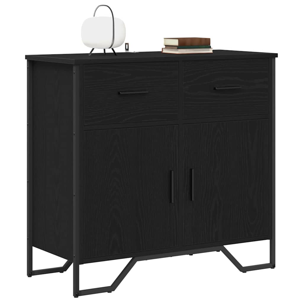 Sideboard Black oak 79.5 x 35.5 x 74.5 cm Engineered wood