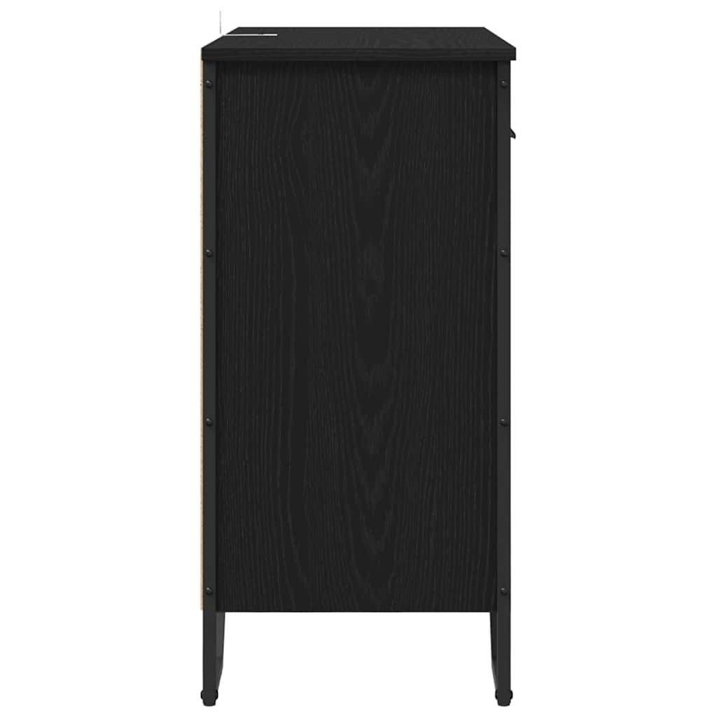 Sideboard Black oak 79.5 x 35.5 x 74.5 cm Engineered wood