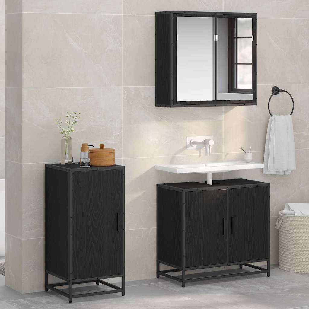 Sideboard Black oak 35 x 35.5 x 76 cm Engineered wood