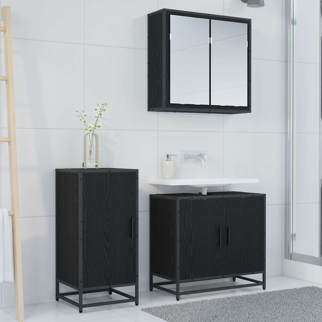 Sideboard Black oak 35 x 35.5 x 76 cm Engineered wood