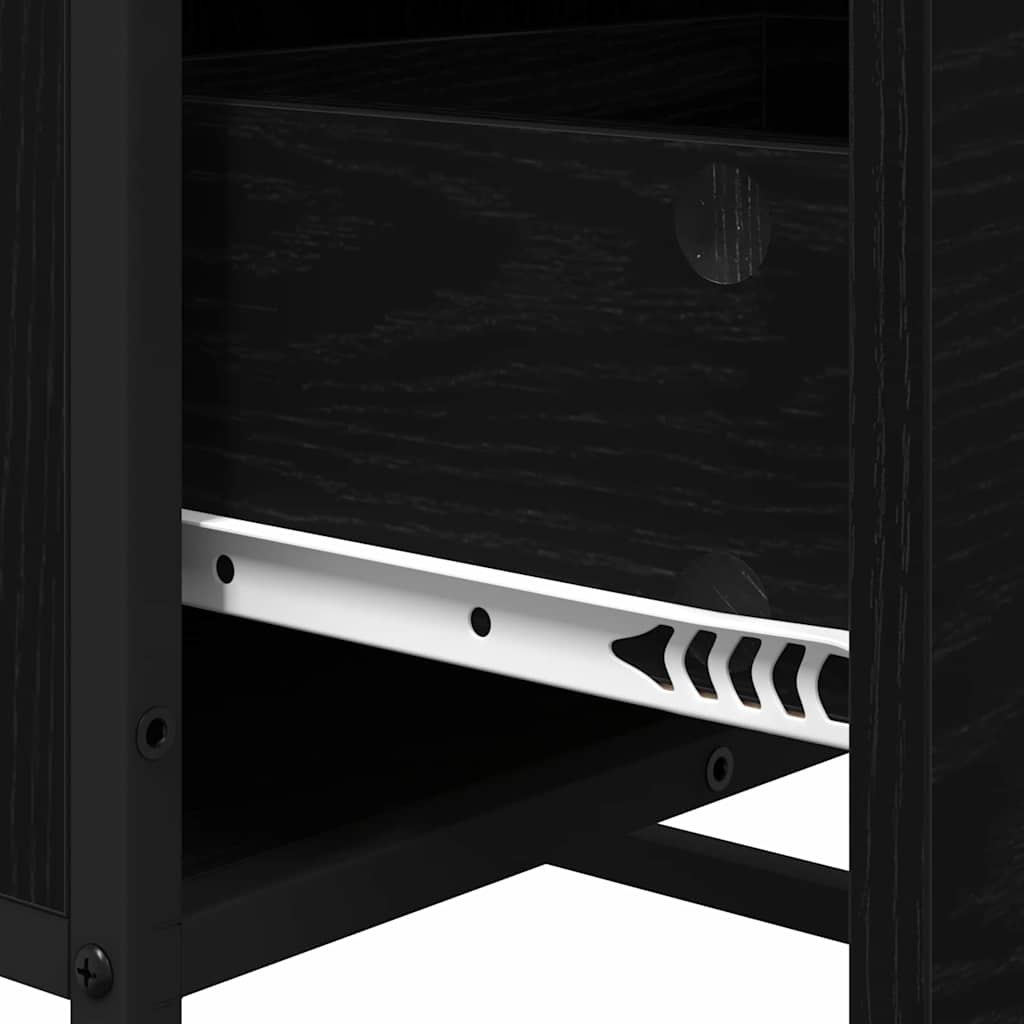 Sideboard Black oak 35.5 x 35 x 76 cm Engineered wood