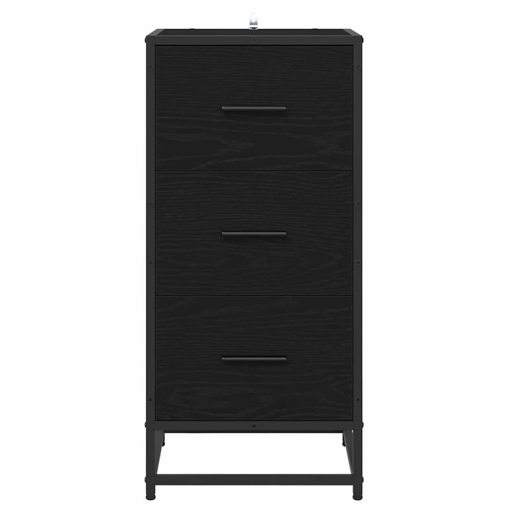 Sideboard Black oak 35.5 x 35 x 76 cm Engineered wood