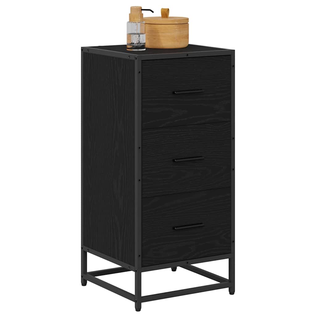 Sideboard Black oak 35.5 x 35 x 76 cm Engineered wood