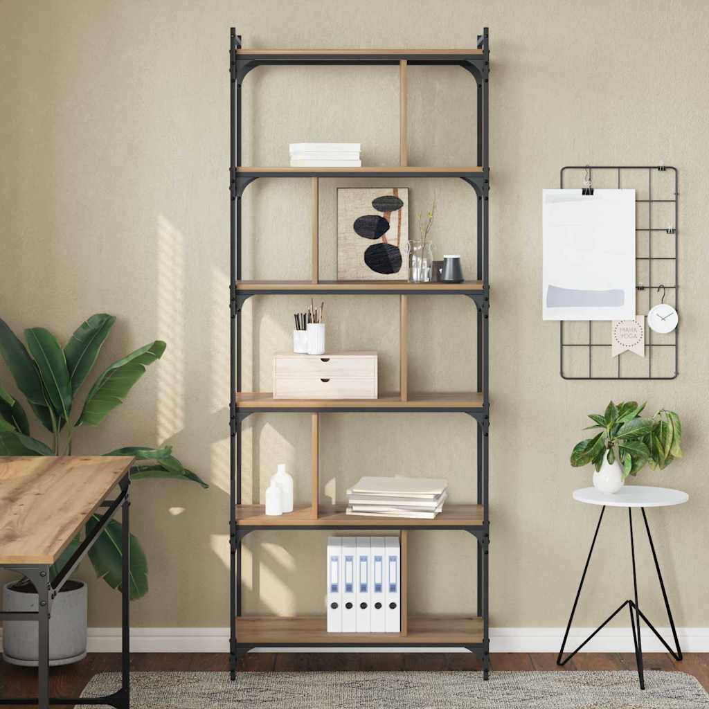 Bookcase Artisan oak 76 x 32 x 192 cm Engineered wood