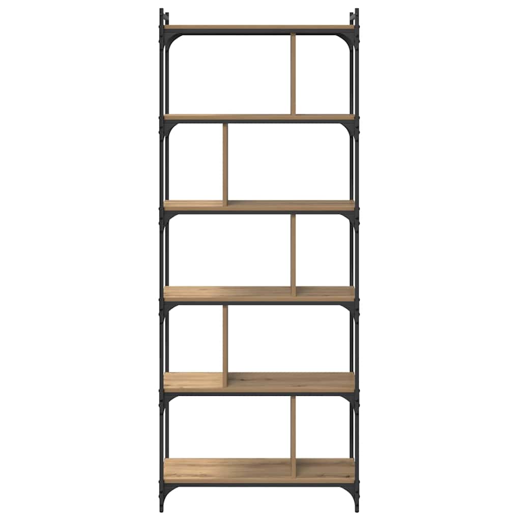 Bookcase Artisan oak 76 x 32 x 192 cm Engineered wood