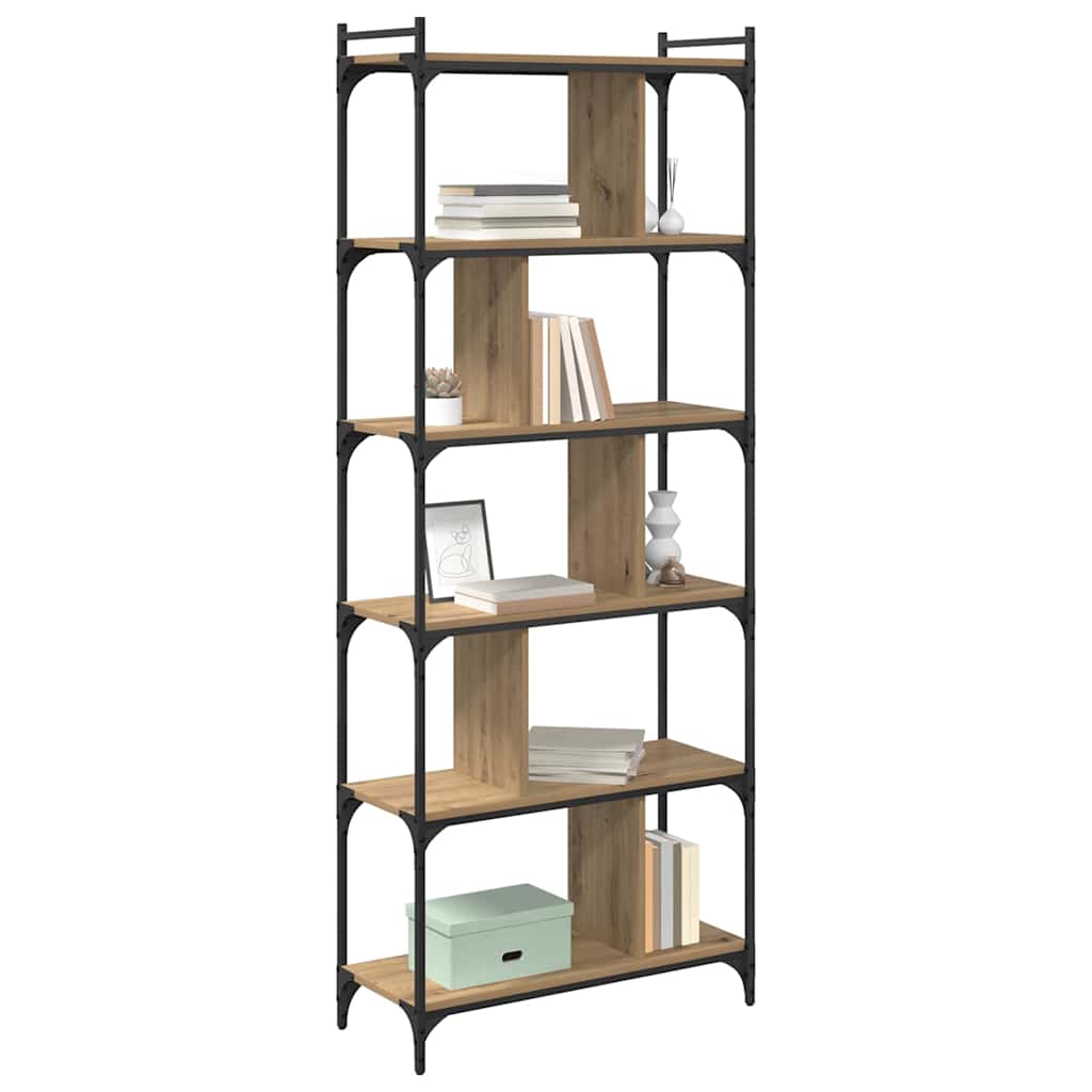 Bookcase Artisan oak 76 x 32 x 192 cm Engineered wood