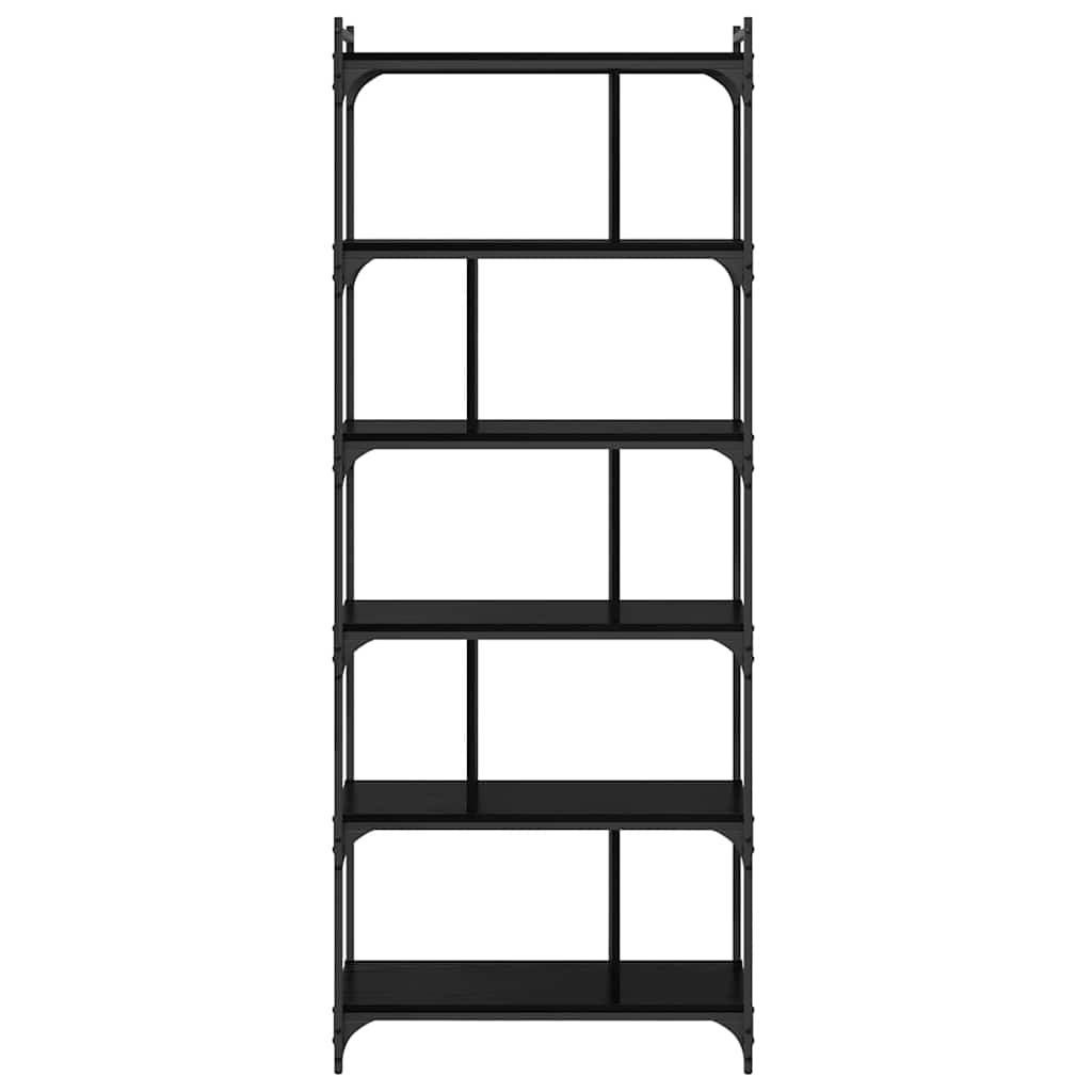 Bookcase Black oak 76 x 32 x 192 cm Engineered wood