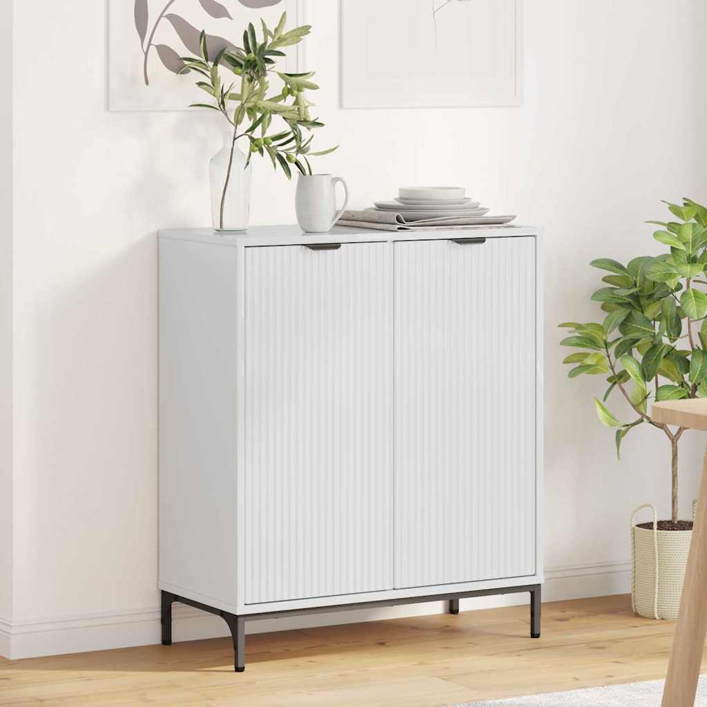Sideboard High gloss white 69.5 x 33 x 82 cm Engineered wood