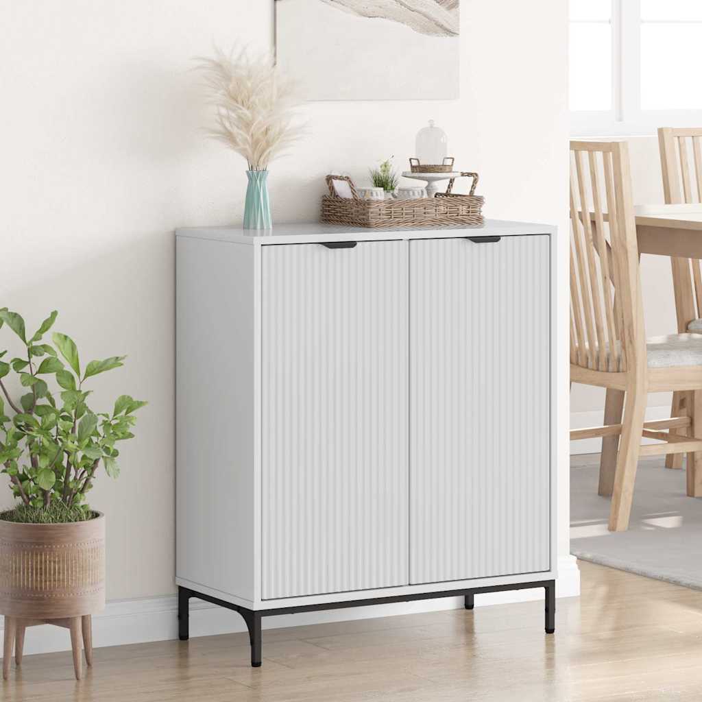Sideboard High gloss white 69.5 x 33 x 82 cm Engineered wood