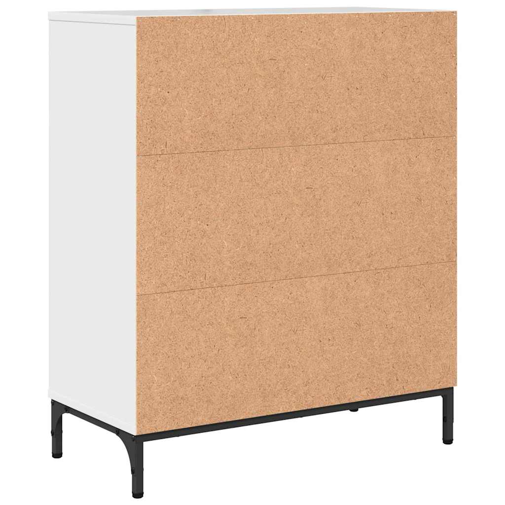 Sideboard High gloss white 69.5 x 33 x 82 cm Engineered wood
