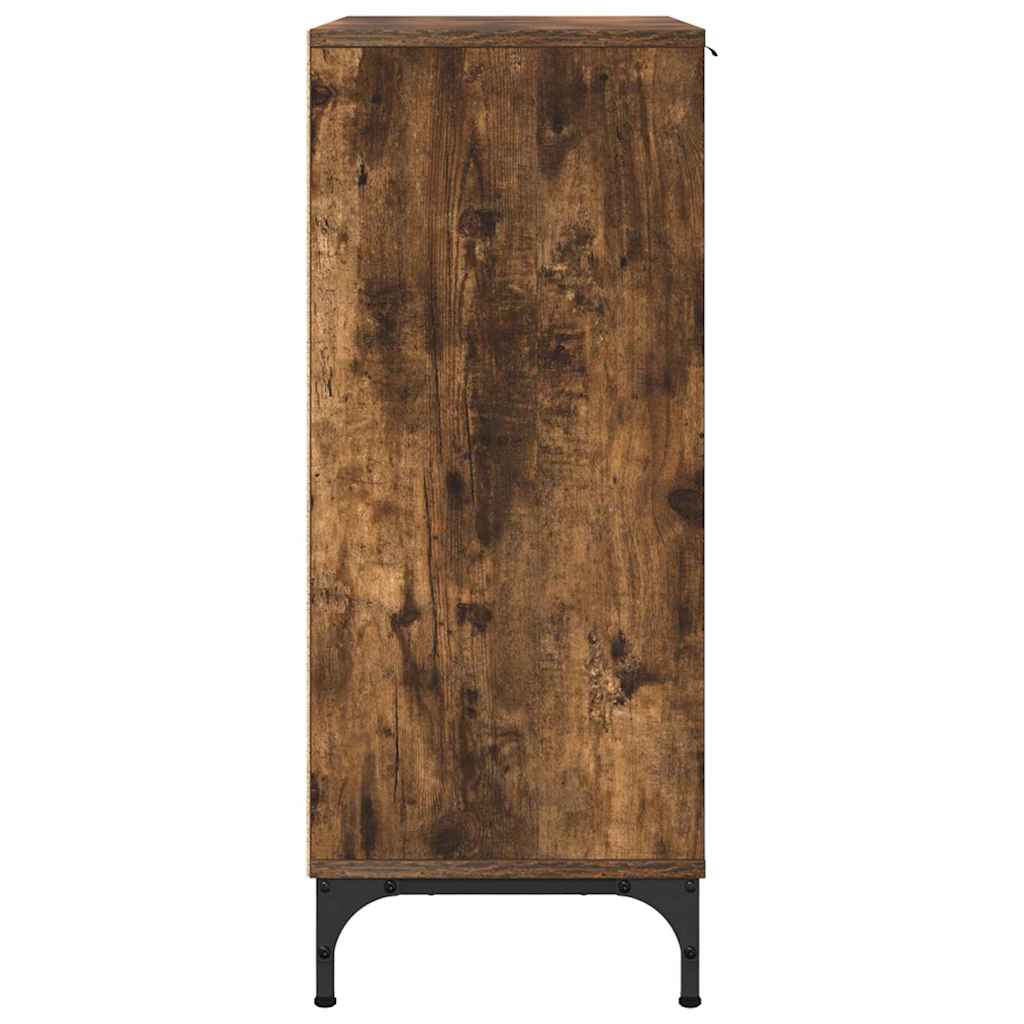Sideboard Smoked oak 69.5 x 33 x 82 cm Engineered wood