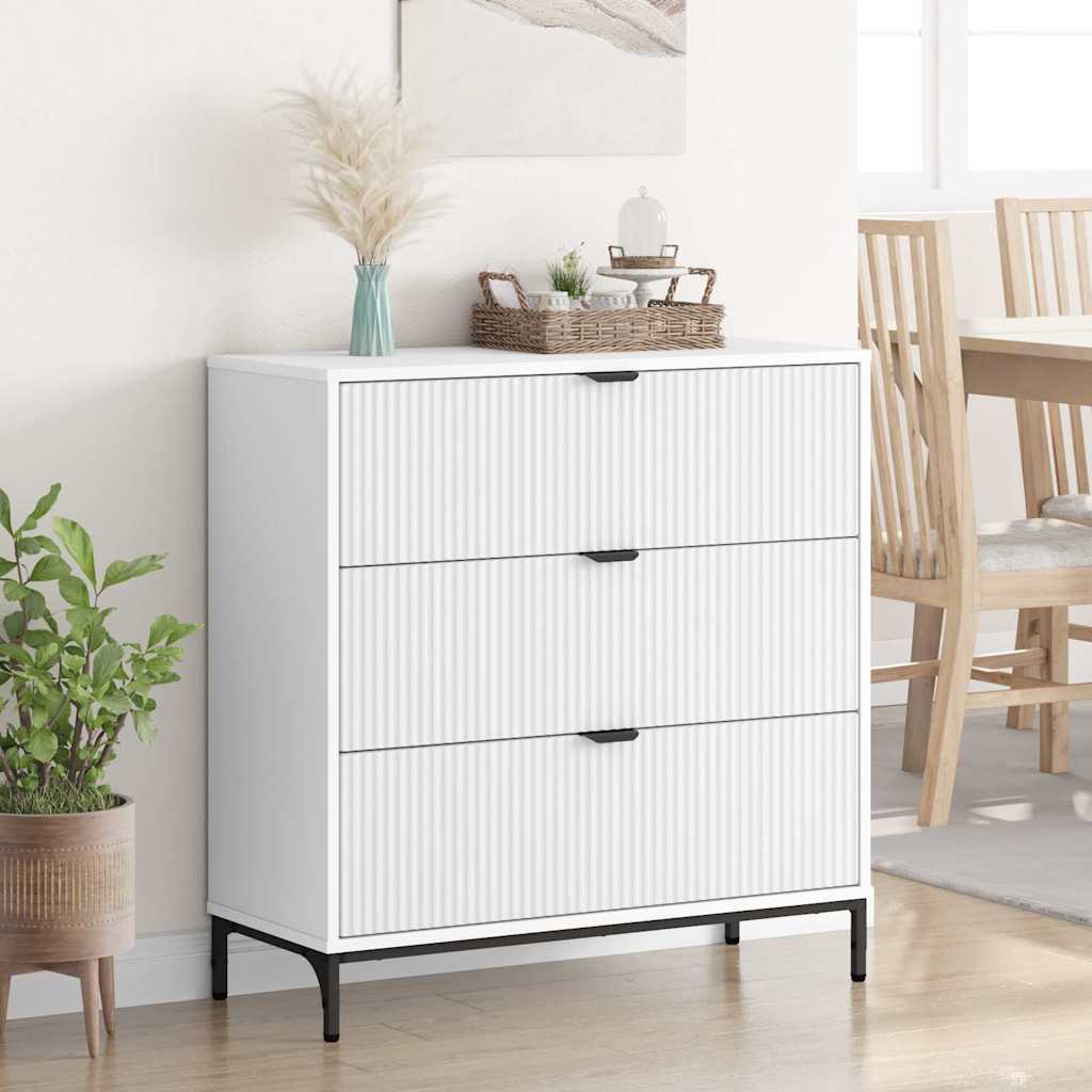 Sideboard with Drawer White 79.5 x 33 x 82 cm Engineered wood