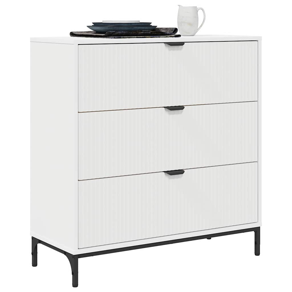 Sideboard with Drawer White 79.5 x 33 x 82 cm Engineered wood