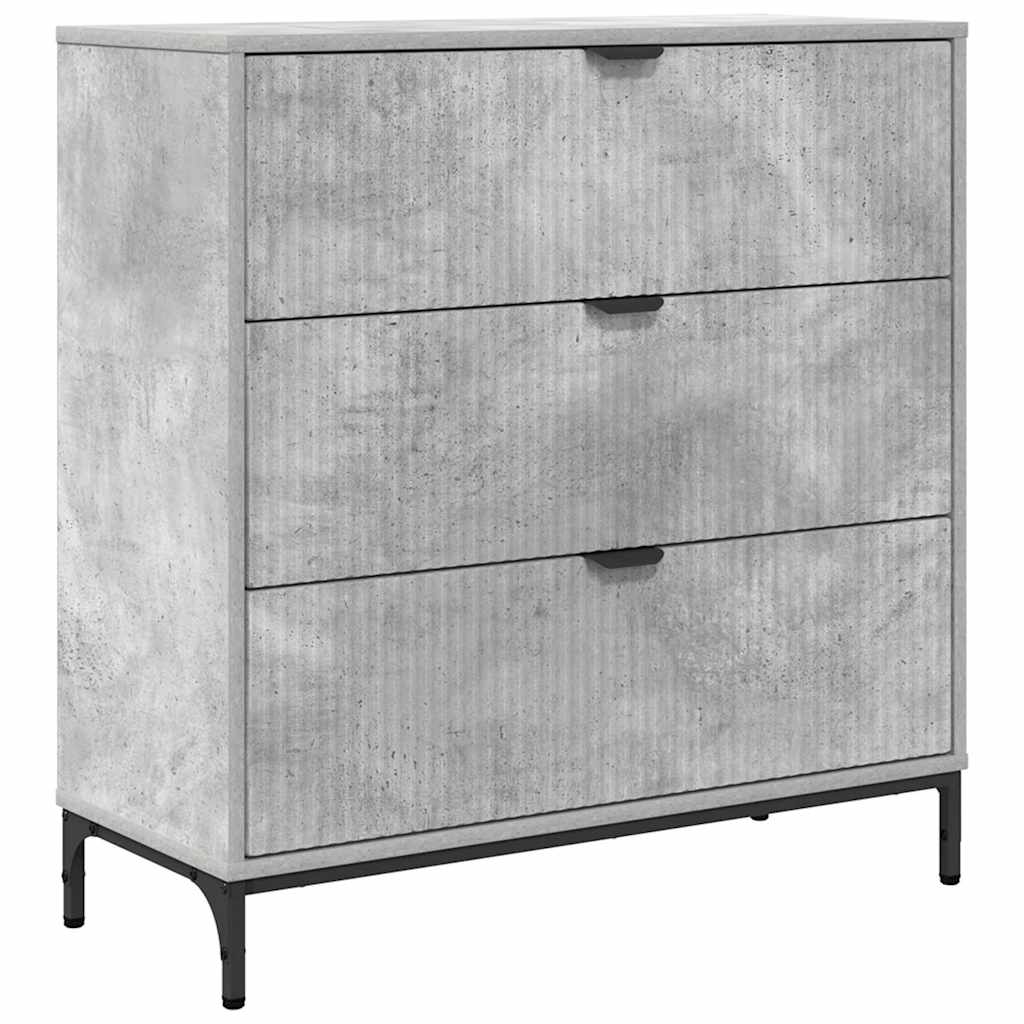 Sideboard Concrete grey 79.5 x 33 x 82 cm Engineered wood