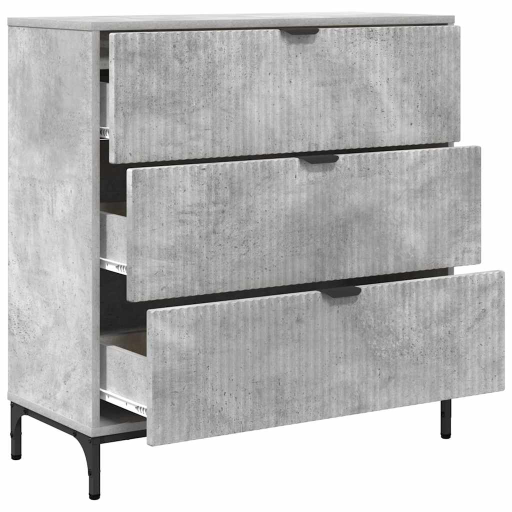 Sideboard Concrete grey 79.5 x 33 x 82 cm Engineered wood