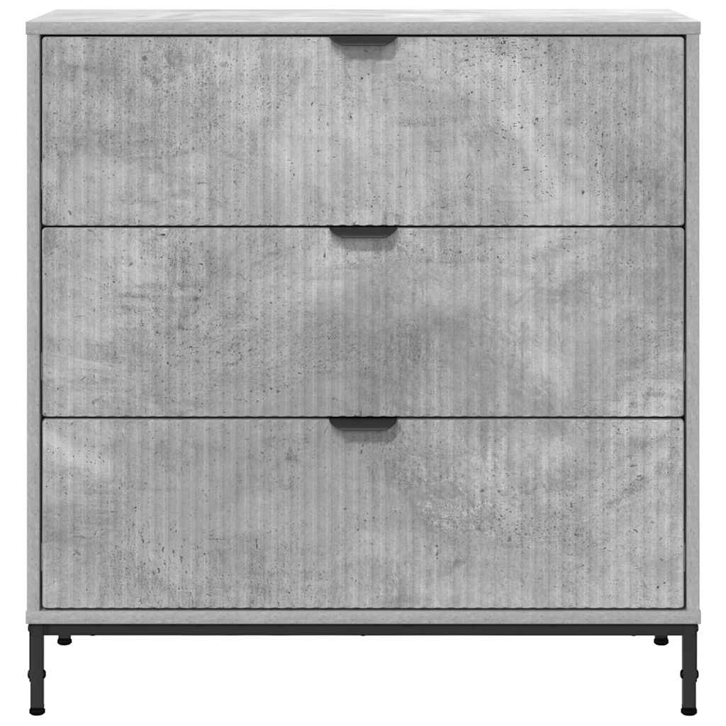 Sideboard Concrete grey 79.5 x 33 x 82 cm Engineered wood