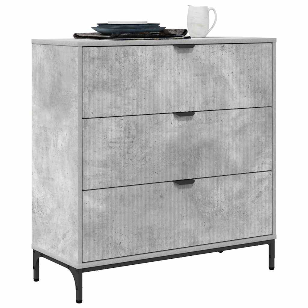 Sideboard Concrete grey 79.5 x 33 x 82 cm Engineered wood