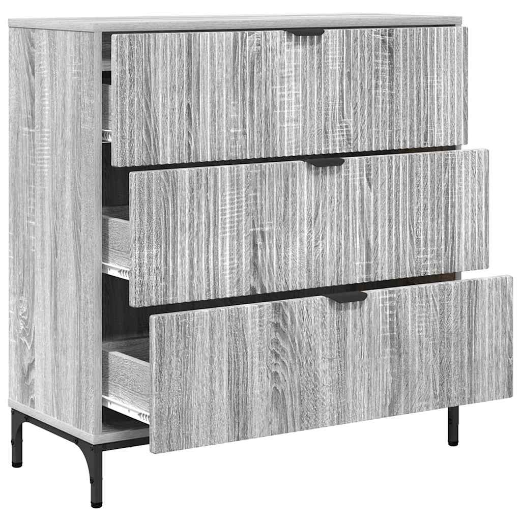 Sideboard Grey sonoma 79.5 x 33 x 82 cm Engineered wood