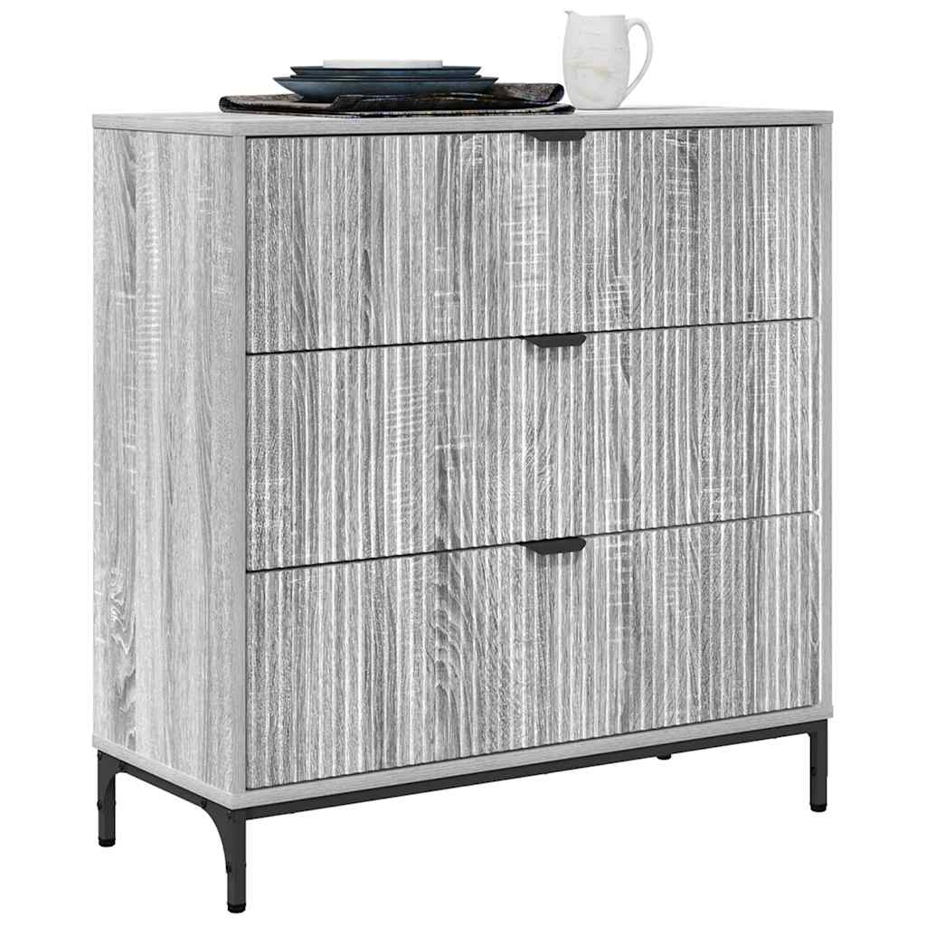 Sideboard Grey sonoma 79.5 x 33 x 82 cm Engineered wood