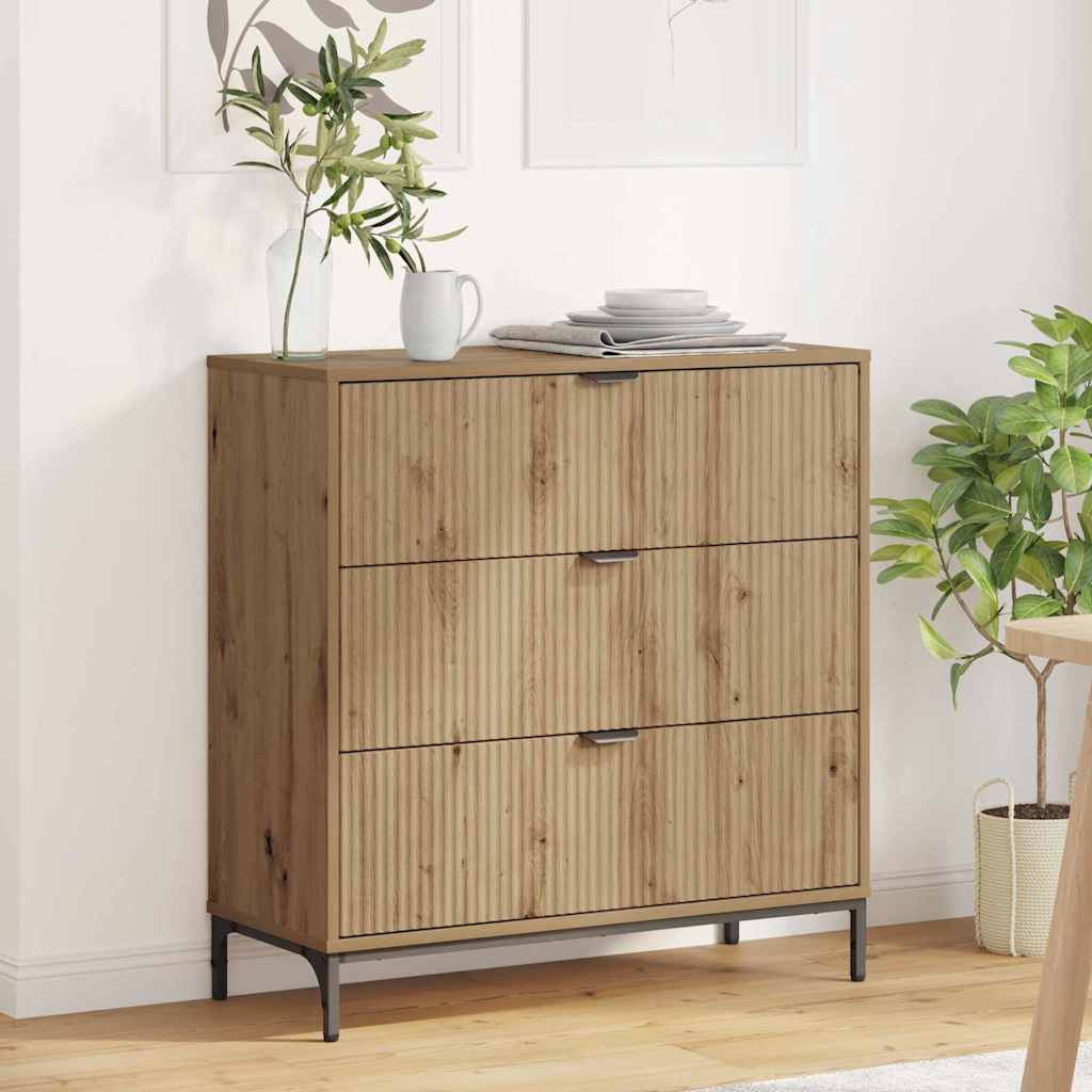 Sideboard Artisan oak 79.5 x 33 x 82 cm Engineered wood