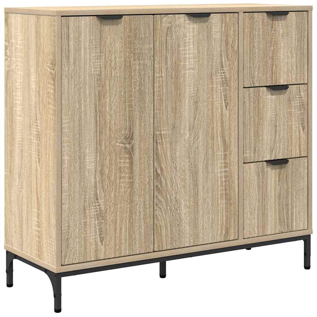 Sideboard Sonoma oak 89.5 x 33 x 82 cm Engineered wood
