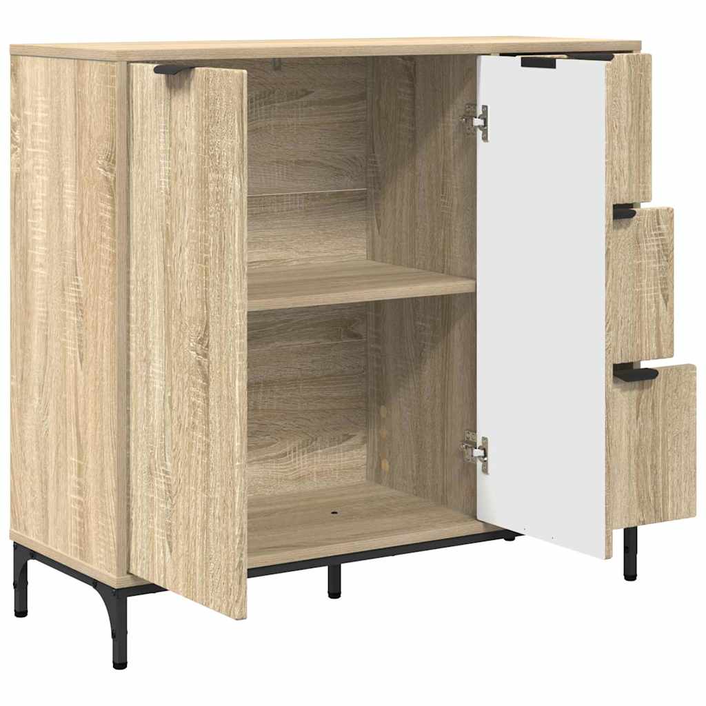 Sideboard Sonoma oak 89.5 x 33 x 82 cm Engineered wood