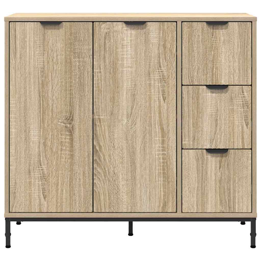 Sideboard Sonoma oak 89.5 x 33 x 82 cm Engineered wood