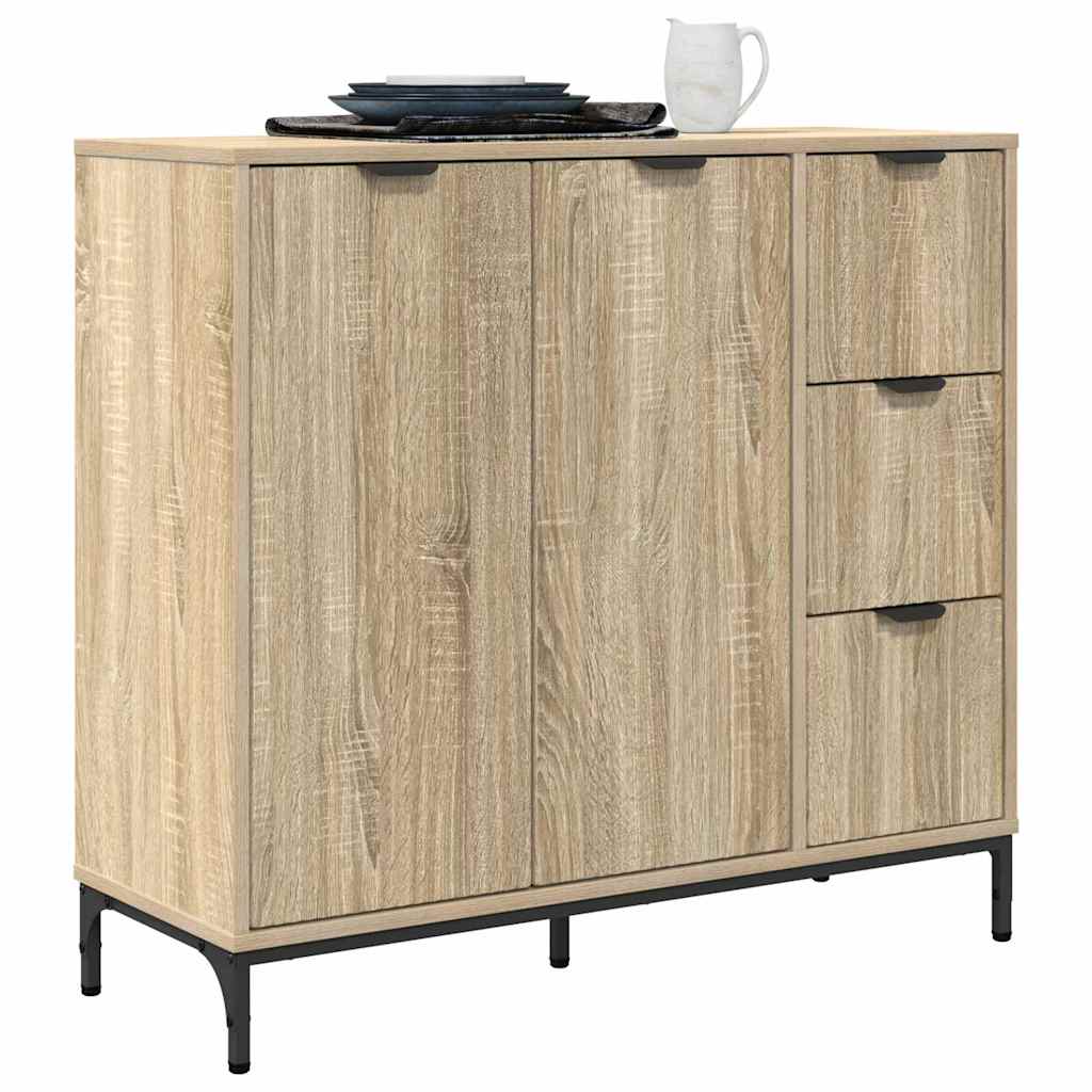Sideboard Sonoma oak 89.5 x 33 x 82 cm Engineered wood