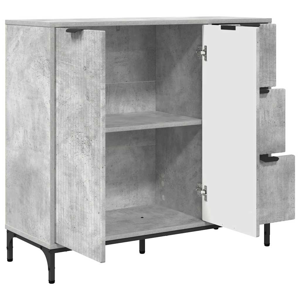 Sideboard Concrete grey 89.5 x 33 x 82 cm Engineered wood