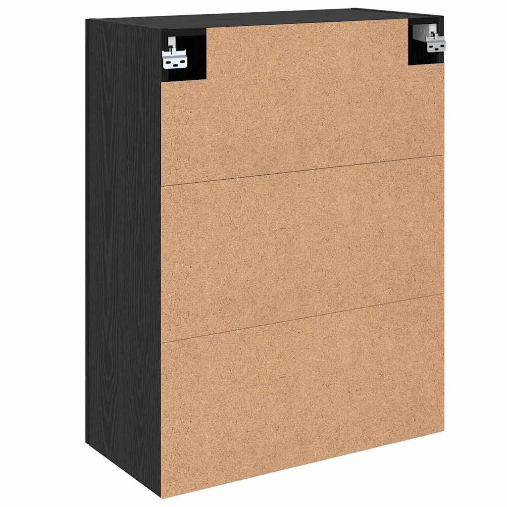 Wall Mounted Cabinets 2 pcs Black oak 69.5 x 34 x 90 cm