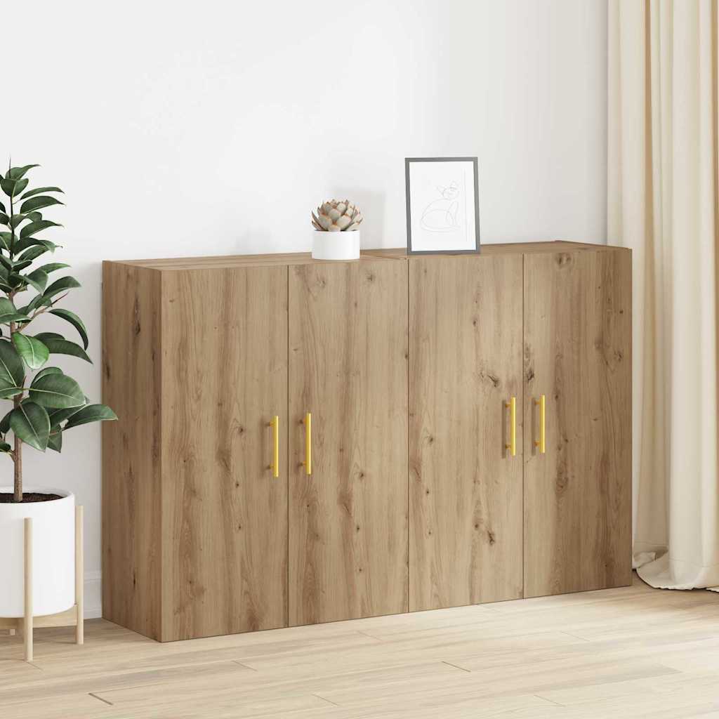 Wall Mounted Cabinets 2 pcs Artisan oak 69.5 x 34 x 90 cm